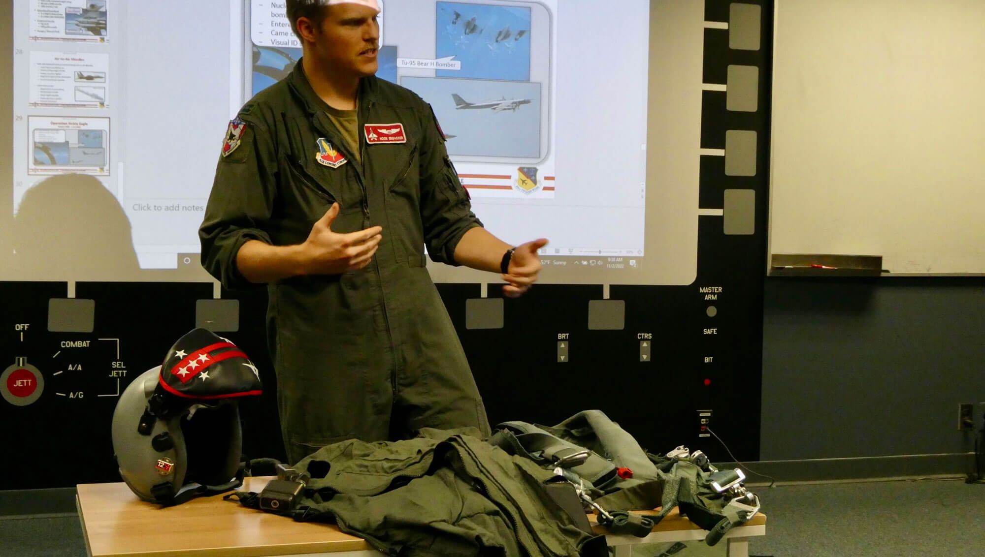 Pilot speaking